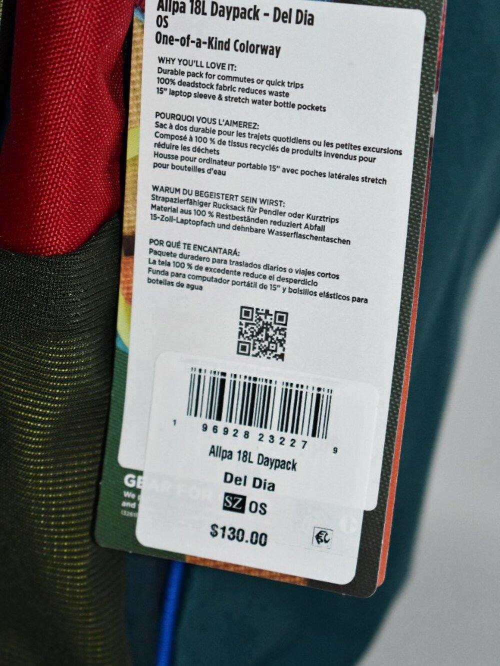 Cotopaxi Allpa 18L Daypack in Del Dia Green Multi #S26491U1820 NWT - Picture 4 of 7